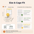 34 oz Cage-Hanging Gravity Water Bowl & Pet Water Dispenser