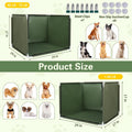 CATHRABO Dog Pee Pad Holder with High Walls,Waterproof Puppy Litter Box,Foldable Indoor Dog Potty,No Spill Pet Toilet for Small/Medium Puppy, Easy Clean,Army Green (24"x17.7"x17.7")