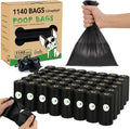 Dog Poop Bags Rolls: Large Leak Proof Hands Stay Clean Easy Tear 1140Count