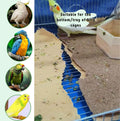 CuaxTume 40 Pieces Bird Gravel Liner Paper for Bird Cage 17” x 11” Bird Gravel Paper Bird Sandpaper, Easy Clean Pet Sandpaper, Calcium Paper with Sea Sand for Birds Cockatiels Parrots