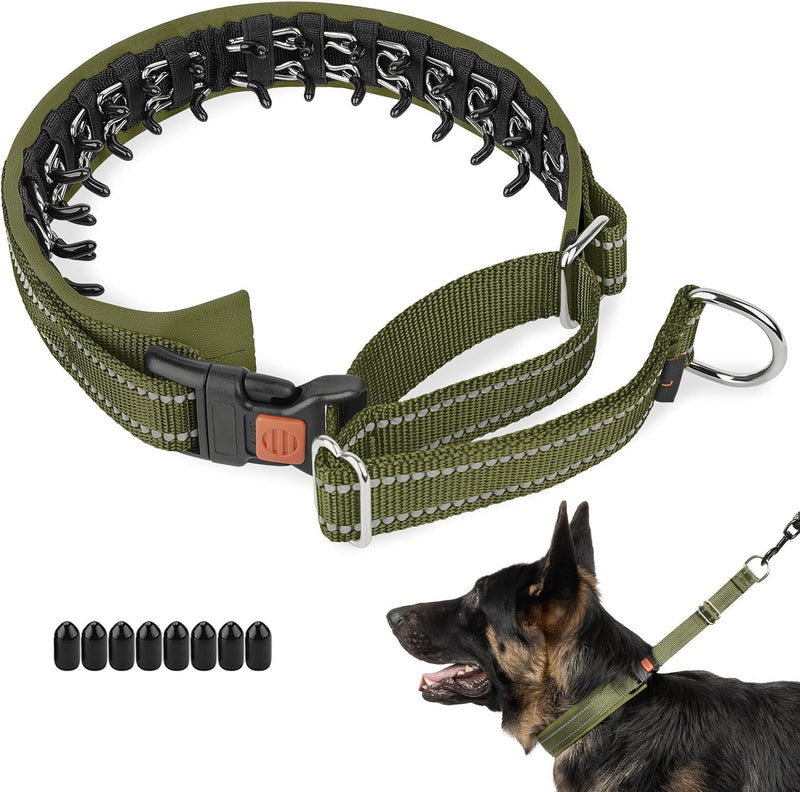 Mayerzon Martingale No Pull Dog Walking Training Collar | Army Green, M/L