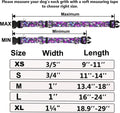 Martingale Collar for Dogs with Buckle Floral No Pull Training Dog Collars (Purple Floral, Medium)