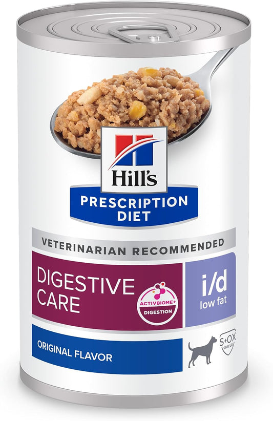 Hill's Prescription Diet i/d Low Fat Digestive Care Wet Dog Food, Chicken, 13 oz. Cans, 12-Pack