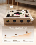 Cat Toys for Indoor Cats - Cat Nail File Box with Interactive Cat Toys, 2026 Upgraded Cat Puzzle Feeder Scratch Puzzle T