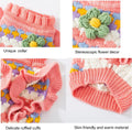 Anelekor Small Dog Sweater, Knitted Tulip Cat Sweater, Warm Thick Holiday Puppy Clothes for Dog Girl,Cold Weather Outfit for Kitten Chihuahua Yorkie Teacup Dachshund Pug (Pink, Small)