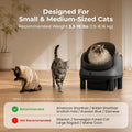 HHOLOVE Self Cleaning Litter Box, Open Top Automatic Litter Box, Safety Sensors Protection, App Control for Multiple Cat