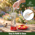 Kingsyard 2-Pack Glass Hummingbird Feeder for Outdoors Hanging, 10 oz Leak-Proof Humming Bird Feeders with Ant Moat & Be