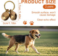 Penitue Extra Loud Copper Dog Bells, 18mm/0.71in Brass Pet Collar Bells with Vintage Charm Pendant for Small Dogs & Cats
