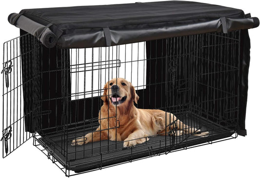 HONEST OUTFITTERS Dog Crate Cover 36 Inch Kennel for Medium Dog, Heavy Duty Oxford Fabric,with Double Door, Pockets and 