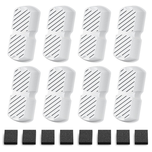 GROOKPET Dog Water Fountain Filters: 16 Dog Fountain Filters - Pet Water Fountain Filters Replacement - Including 8 Filters + 8 Sponges - Suitable for GROOKPET Dog Water Fountain for Large Dogs