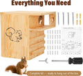 Extra Large Squirrel House for Outside with Stand & Predator Proof, Large Squirrel Box for Outside with Easy-Clean Front