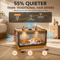 Puppy Incubator with Heating and Fan-Kitten Incubator.Temperature Control & Quiet Ventilation, Puppy Heating Bed Mat, En