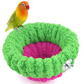 KATUMO Bird Nest, 5.5inch Small Parrot Breeding Bed for Budgie, Parakeet, Cockatiel, Conure, Lovebird, Canary, Finch Birds (Green/Rose, Small)