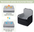 Waterproof Dog Booster Car Seat for Small Medium Dogs up to 26 lbs