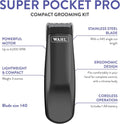 Wahl Professional Animal Super Pocket Pro Trimmer Kit, Black Chrome