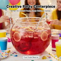 1 Gallon Plastic Fish Bowl, Shatterproof Clear Round Goldfish Betta Tank, Small Bubble Bowl Vase for Centerpiece, Candy 