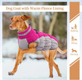 OUOBOB Dog Winter Jacket Cozy Reflective Waterproof Windproof Warm Pet Garment,Comfortable Cold Weather Fleece Apparel Outfits with Zipper Closure for Small Medium Large Dogs Puppy Walking,X-Large