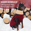 Queenmore Dog Jackets for Medium Dogs, Dog Coat with Harness Built in