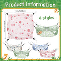 Nuogo 4 Pcs Guinea Pig Rat Hammock for Cage, Pale Color, Summer