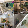 YJJKJ Wood Parakeet Nest Box with Natural Nesting Pads, Breeding Bird Cage House for Lovebirds Cockatiel Parrotlets Budg