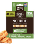Earth Animal No-Hide Rolls Pork Recipe Small Natural Rawhide Alternative Dog Chews - 6 Count Value Pack
