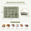 2 Pack Rabbit Mat, Soft Plush Bunny Bedding with Non-Slip Bottom, Washable Fluffy Guinea Pig Cage Liner, Small Pet Sleep