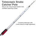 4.7-7.2 FT Snake Grabber Telescopic with Hooks, Rattle Snake Catcher Tool, Long Handle Reptile Wide Jaw Tongs