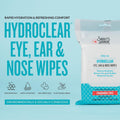 SKOUT'S HONOR HydroClear Eye, Ear & Nose Wipes w/Hyaluronic Acid - for Your Dogs and Cats - Great for Hydration of Your Pets Skin and Fur - Fragrance-Free - 50ct