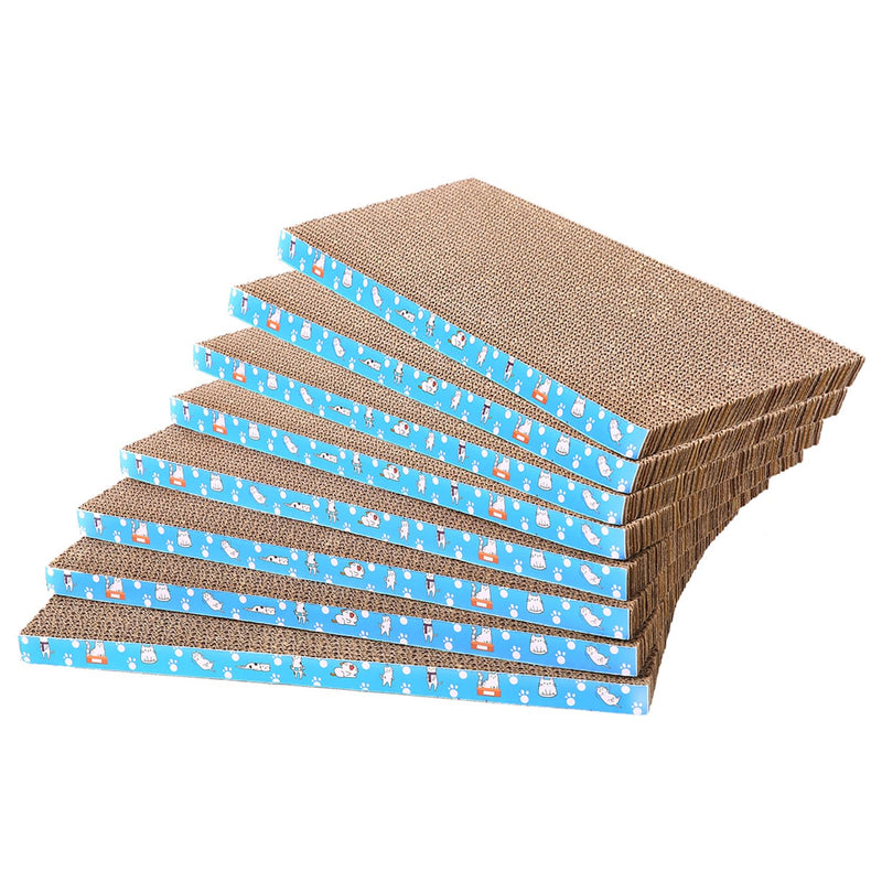 8 Packs in 1 Cat Scratch Pad, Cat Scratcher Cardboard,Reversible,Durable Recyclable Cardboard, Premium Scratch, Suitable for Cats to Rest, Grind Claws and Play (0.8