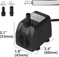 alizzy 150 GPH Small Fountain Pump, Durable Submersible Water Pump