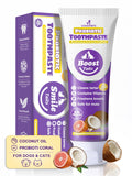 Natural Coconut Oil Dog & Cat Toothpaste for Fresh Breath & Daily Oral Care, Enzymatic Probiotic Formula with Vitamin B, Helps Reduce Plaque & Tartar, Safe to Swallow, Coconut Chicken Flavor, 3.52oz