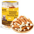 PAWUP Chicken Wrapped Puppy Chew Bones, Digestible Soft-Core Dental Chews, Real Chicken, Gentle Teething Treats for Small & Medium Dogs, 12.5 oz