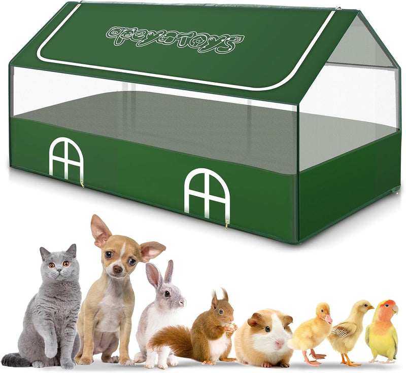 Small Animal Playpen,Rabbit Play Pen, Guinea Pig Cages for Indoor Outdoor,Portable Chicken Coop,Puppy Play Pen with Wate