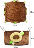 Small Animal Hammock, Hamster Hanging Bunkbed Hammock & Tunnel Warm Bed House Cage Nest Cage Hanging Tunnel and Hammock 