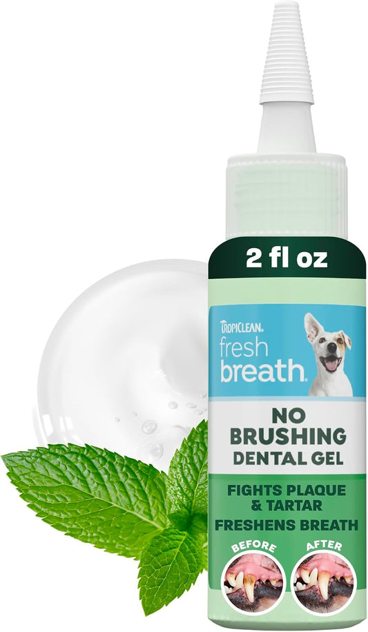 TropiClean Clean Teeth Gel for Dogs | Dog Dental Care | Dog Toothpaste | Breath Freshener | Easy Teeth Cleaning | Made in the USA | 2 oz