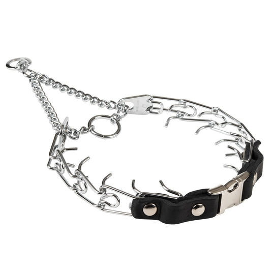 Herm Sprenger 2.25mm Prong Collar for Dogs Training – Quick Release Buckle & Swivel Ring for Easy Use – Made of Durable Chrome Plated Stainless Steel in Germany– (14-19" Neck)