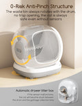 Meowant Automatic Self Cleaning Cat Litter Box with APP Control, Odor Free, Cat-Safe Anti-Stuck Technology, Larger Space