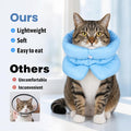 Adjustable Soft Recovery Collar for Cats, Soft Cat Cone with Drawstring