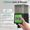 Lychee Automatic Fish Feeder USB Rechargeable 320ML Large Capacity Aquarium Fish Food Dispenser with Two Feeding Ring, M