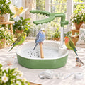 Automatic Parakeet Bird Bath with Pump, Large Running Water Parrot Shower