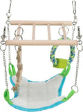 Trixie Small Animal Suspension Bridge, Hanging Cage Accessory with Hammock and Climbing Toys - Ladder and Ring, Ideal fo