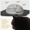 Cragite Black Cat Urns for Ashes, Sleeping Matte Black Pet Urns for Cats, Fur-Like Texture Urn for Cat Ashes, Secure Threaded Closure, Holds Cats Up to 7kg, 6.7 x 5.1 x 3.3 Inches