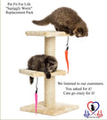 Pet Fit for Life 5 Piece Replacement Pack of Worms for Interactive Cat and Kitten Toy Wands