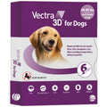 Vectra 3D Flea and Tick Prevention for Dogs, Kills and Repels Fleas, Ticks & Mosquitoes | Fast‑Acting, Waterproof, No Prescription Needed | Large Dogs 56–95 lbs, 6‑Month Supply