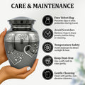Pet Urns for Dogs Ashes – Medium Pet Cremation Urn with Paw Print, Holds Ashes Up to 55lbs, Elegant Slate Gray Memorial Urn for Dogs & Cats