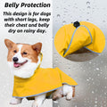 Luccalily Dog Poncho Hooded Raincoat for Puppies & Small to Large Dogs, Reflective Strips for Night Safety, Lightweight & Adjustable Fit (Small, Yellow)