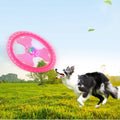 Flying Disc Dog Sport Toy with Flashing LED Lights, Light Up Pet Disk for Ultimate Night Time Play