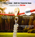 Heavy Duty Aerial Dog Tie Out Trolley System for Small to Large Dogs - Run Cable 100ft /75ft Zipline with 15ft Runner Ca