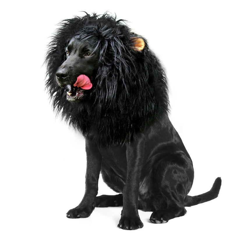 Onmygogo Lion Mane Wig for Dogs with Ears, Funny Pet Costumes for Halloween Christmas