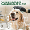 Histotree Green Double-Sided Dog Bath Glove Dog Washing Glove Massage Dog Brush Glove for Dogs and Cats Chenille Absorbent Pet Towel Mitt Pet Grooming Glove for Hair Removal Glove
